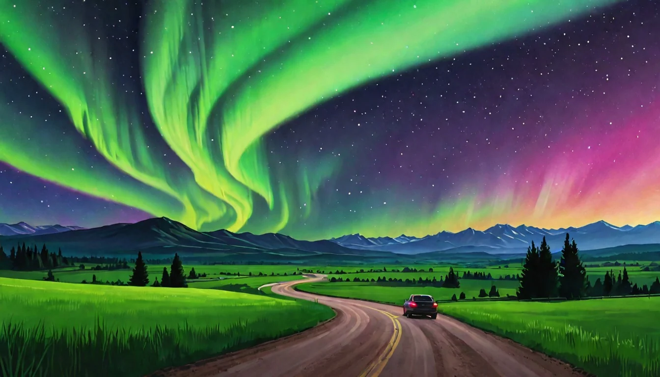Prairie Halo: Neon Synthwave for Road Trips
