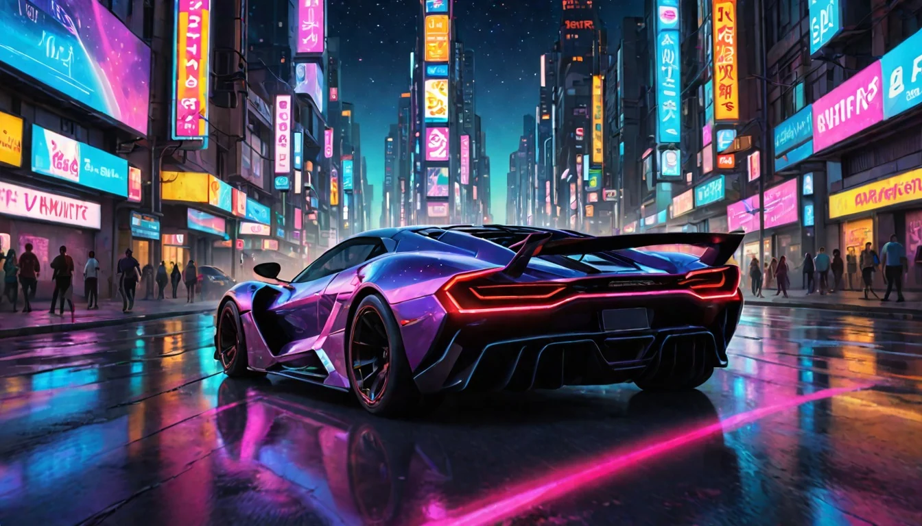 Supercar Glide: Neon Synthwave for Midnight Drive